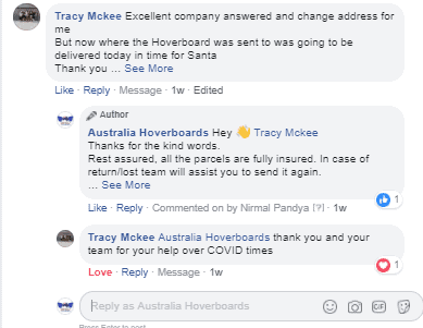 Australia Hoverboards Customer