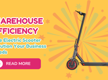 Electric scooter improving warehouse efficiency