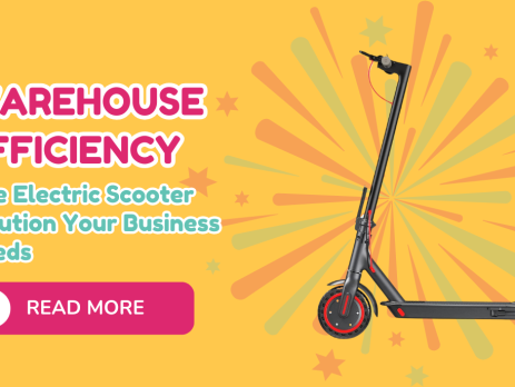 Electric scooter improving warehouse efficiency