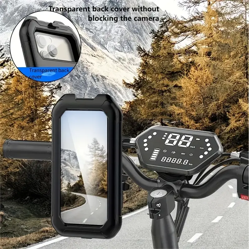 Universal bike and scooter phone mount with adjustable grip