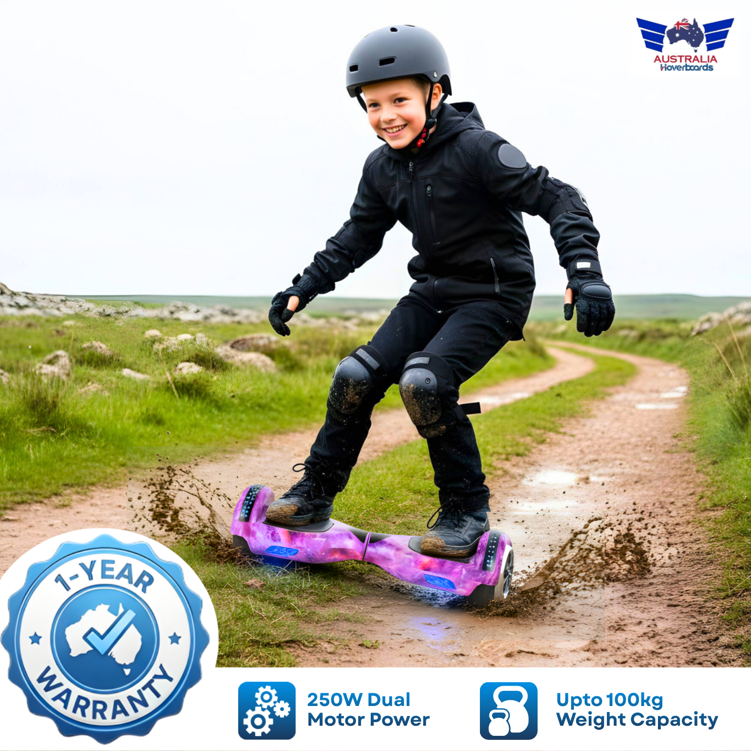 Electric Purple Hoverboard for Everyday Riding